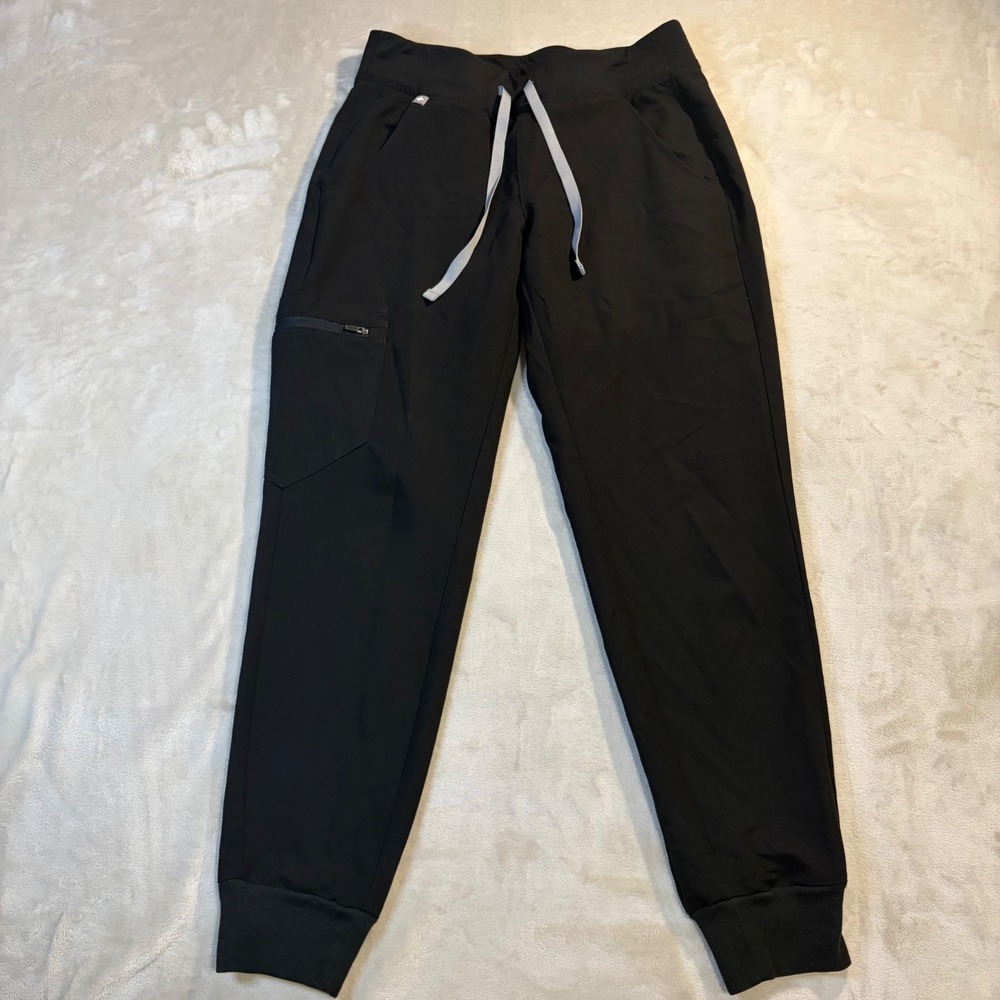 FIGS Zamora Jogger Scrub Pants Black Technical Collection XS Petite W18SW2005P